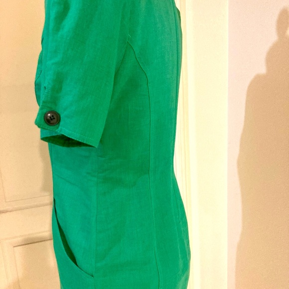 St. Gillian 80’s linen dress, size 8, fully lined, back zip, dry clean - Picture 6 of 8